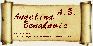 Angelina Benaković vizit kartica